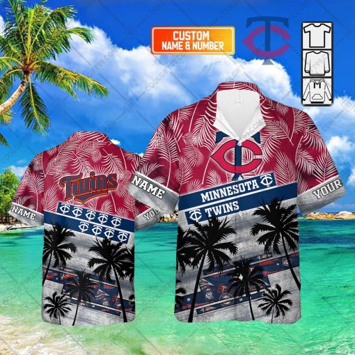 Personalized MLB Minnesota Twins Palm Tree Hawaii Shirt