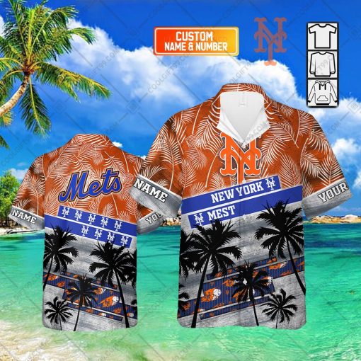 Personalized MLB New York Mets Palm Tree Hawaii Shirt