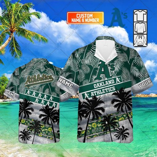 Personalized MLB Oakland Athletics Palm Tree Hawaii Shirt