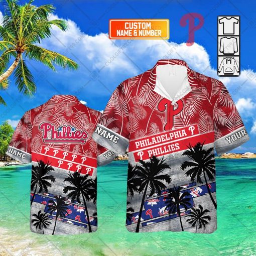 Personalized MLB Philadelphia Phillies Palm Tree Hawaii Shirt