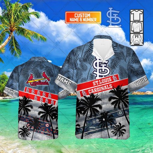 Personalized MLB St. Louis Cardinals Palm Tree Hawaii Shirt