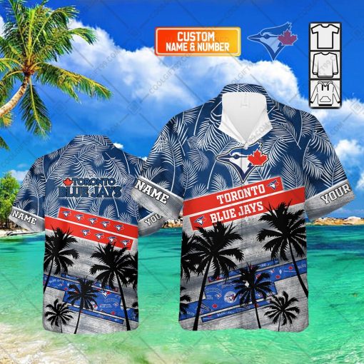 Personalized MLB Toronto Blue Jays Palm Tree Hawaii Shirt