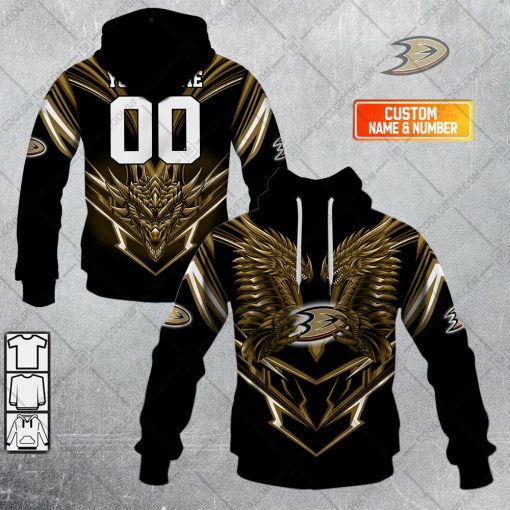 Personalized NHL Anaheim Ducks Dragon V05 Hoodie, T Shirt, Zip Hoodie, Sweatshirt