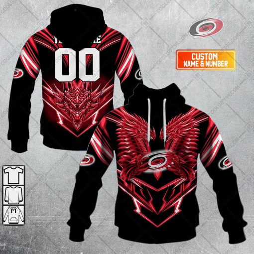 Personalized NHL Carolina Hurricanes Dragon V05 Hoodie, T Shirt, Zip Hoodie, Sweatshirt