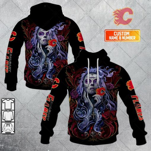 NHL Calgary Flames Tattoo Girl Artwork 2023 | Hoodie, T Shirt, Zip Hoodie, Sweatshirt