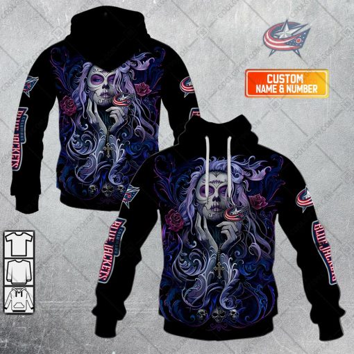 NHL Columbus Blue Jackets Tattoo Girl Artwork 2023 | Hoodie, T Shirt, Zip Hoodie, Sweatshirt