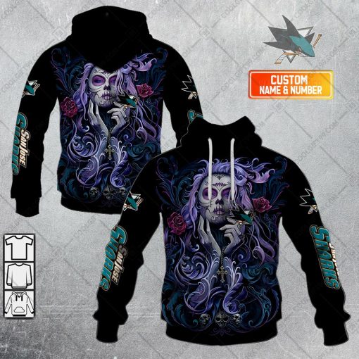 NHL San Jose Sharks Tattoo Girl Artwork 2023 | Hoodie, T Shirt, Zip Hoodie, Sweatshirt