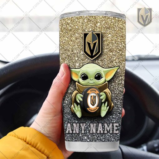 Personalized NHL Vegas Golden Knights Baby Yoda Tumbler