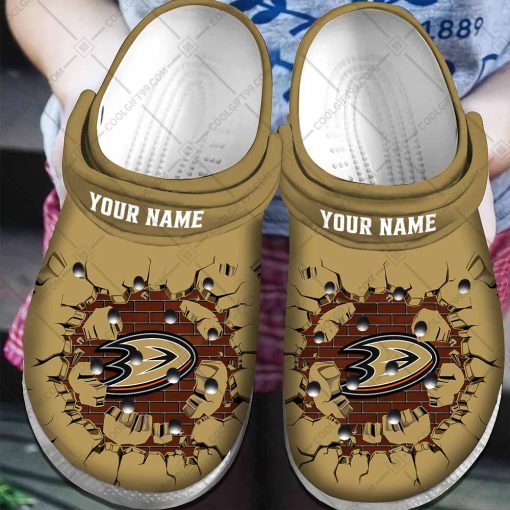 Personalized NHL Anaheim Ducks Broken Wall Crocs