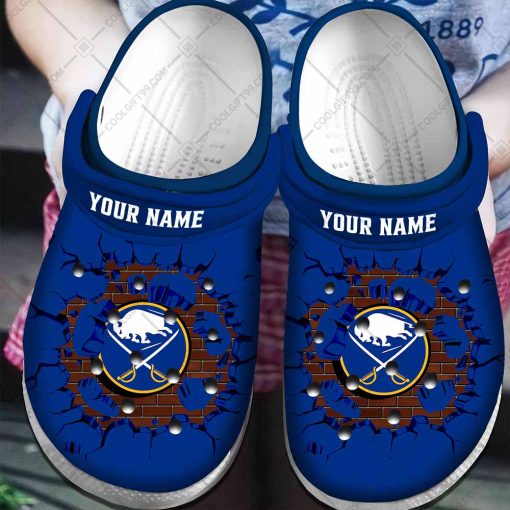 Personalized NHL Buffalo Sabres Broken Wall Crocs