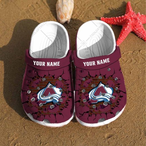 Personalized NHL Colorado Avalanche Broken Wall Crocs