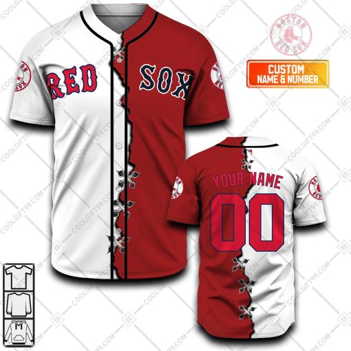 Personalized MLB Boston Red Sox Mix Jersey