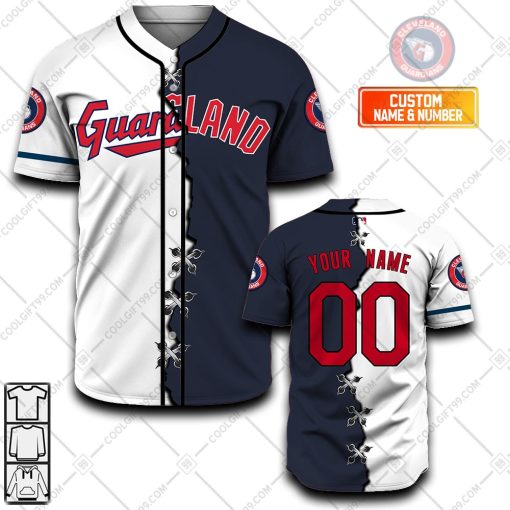 Personalized MLB Cleveland Guardians Mix Jersey