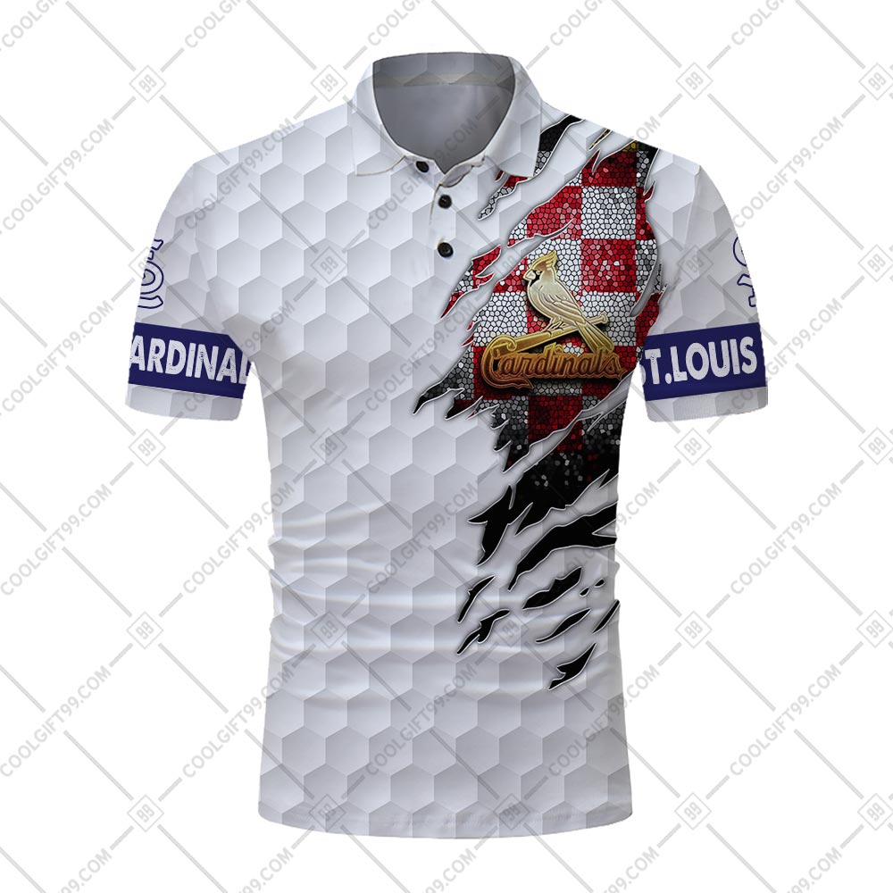 Personalized MLB St. Louis Cardinals Mix Golf Style Polo Shirt