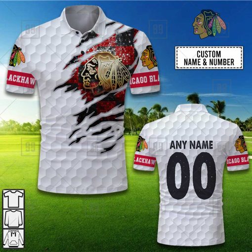 Personalized Golf Mix NHL Chicago Blackhawks Polo Shirt | SuperGift99