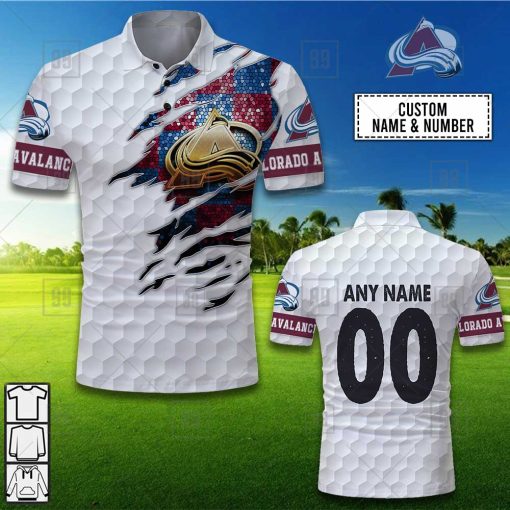 Personalized Golf Mix NHL Colorado Avalanche Polo Shirt | SuperGift99