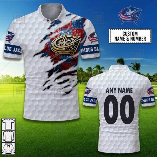 Personalized Golf Mix NHL Columbus Blue Jackets Polo Shirt | SuperGift99