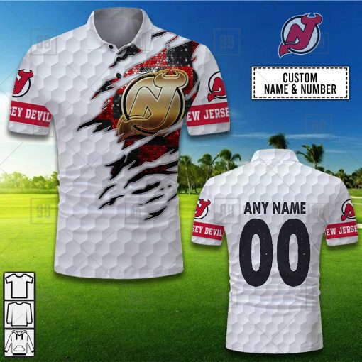 Personalized Golf Mix NHL New Jersey Devils Polo Shirt | SuperGift99