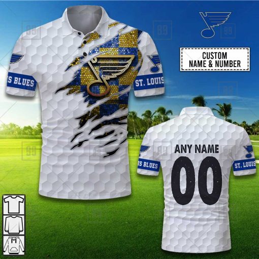 Personalized Golf Mix NHL St. Louis Blues Polo Shirt | SuperGift99