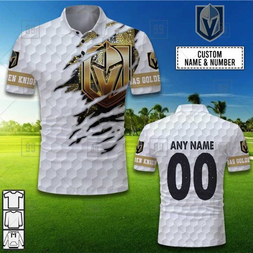 Personalized Golf Mix NHL Vegas Golden Knights Polo Shirt | SuperGift99