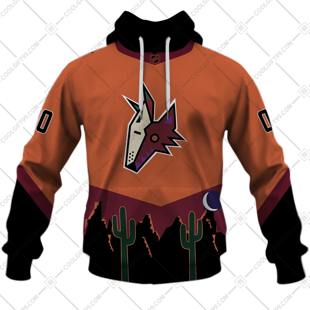 Personalized NHL Arizona Coyotes Reverse Retro Hoodie, Shirt