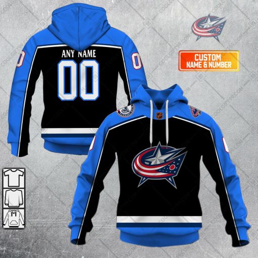 Personalized NHL Columbus Blue Jackets Reverse Retro 2223 Style | Hoodie, T Shirt, Zip Hoodie, Sweatshirt