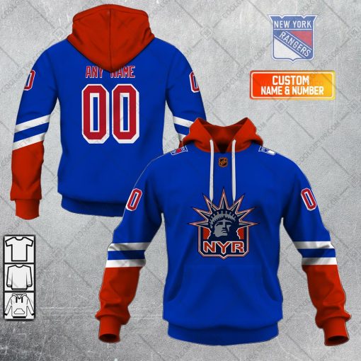 Personalized NHL New York Rangers Reverse Retro 2223 Style | Hoodie, T Shirt, Zip Hoodie, Sweatshirt