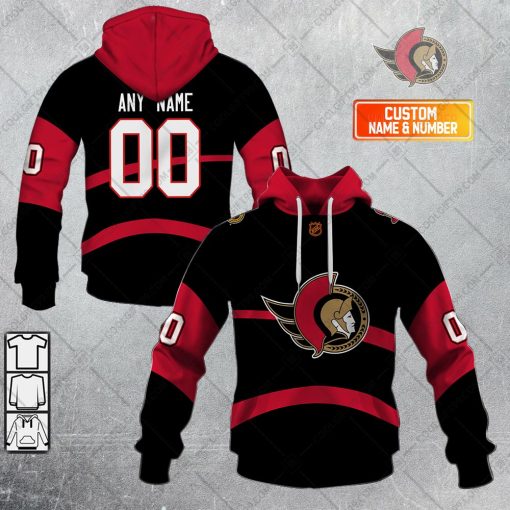 Personalized NHL Ottawa Senators Reverse Retro 2223 Style | Hoodie, T Shirt, Zip Hoodie, Sweatshirt