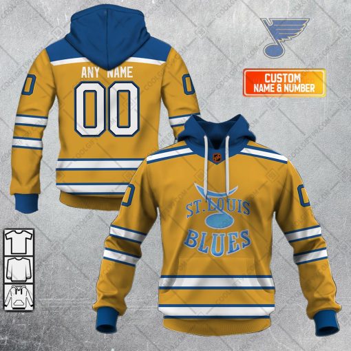 Personalized NHL St. Louis Blues Reverse Retro 2223 Style | Hoodie, T Shirt, Zip Hoodie, Sweatshirt