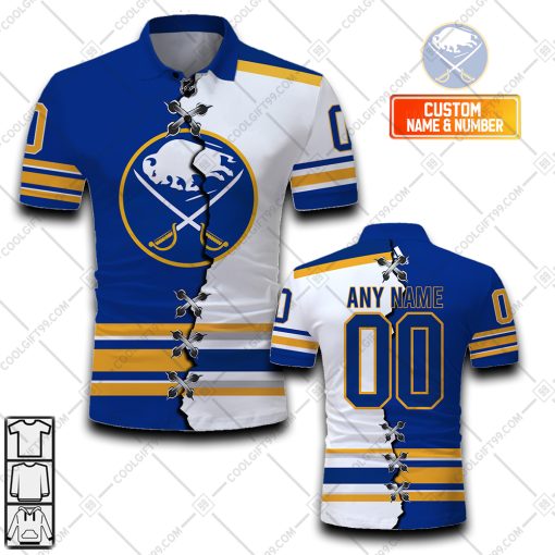 Personalized NHL Buffalo Sabres Mix Jersey Style Polo Shirt | SuperGift99