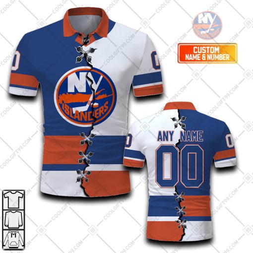 Personalized NHL New York Islanders Mix Jersey Style Polo Shirt | SuperGift99