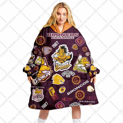 NRL Brisbane Broncos Season Logo | Oodie, Flanket, Blanket Hoodie, Snuggie