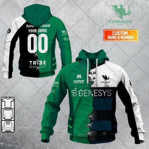 Personalized IRFU Connacht Rugby Mix Jersey Style | Hoodie, T Shirt, Zip Hoodie, Sweatshirt