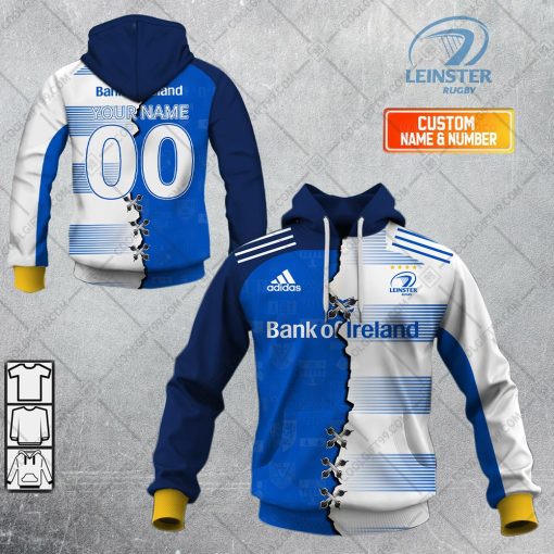 Personalized IRFU Leinster Rugby Mix Jersey Style | Hoodie, T Shirt, Zip Hoodie, Sweatshirt