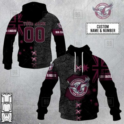 Personalized NRL Manly Warringah Sea Eagles Flag | Hoodie, T Shirt, Zip Hoodie, Sweatshirt