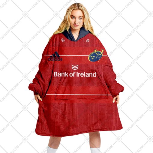 Personalized IRFU Munster Rugby 2023 Home Jersey Style | Oodie, Flanket, Blanket Hoodie, Snuggie