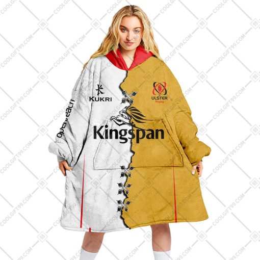 Personalized IRFU Ulster Rugby 2023 Mix Jersey Style | Oodie, Flanket, Blanket Hoodie, Snuggie