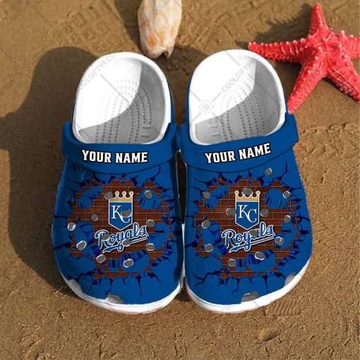 Personalized MLB Kansas City Royals Broken Wall Crocs