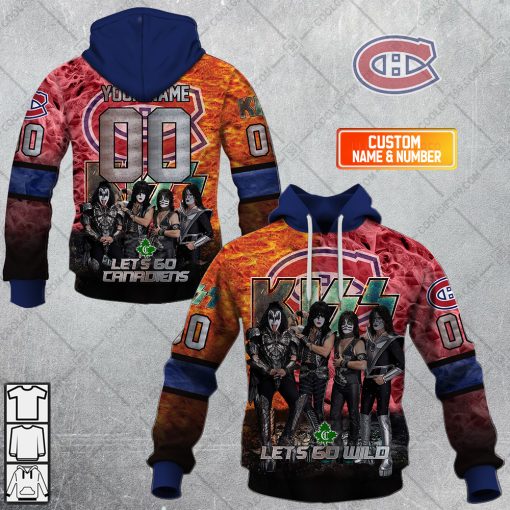 Personalized NHL Montreal Canadiens x Kiss Band V1 | Hoodie, T Shirt, Zip Hoodie, Sweatshirt