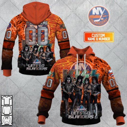 Personalized NHL New York Islanders x Kiss Band V1 | Hoodie, T Shirt, Zip Hoodie, Sweatshirt