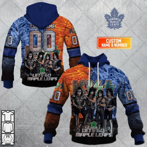 Personalized NHL Toronto Maple Leafs x Kiss Band V1 | Hoodie, T Shirt, Zip Hoodie, Sweatshirt