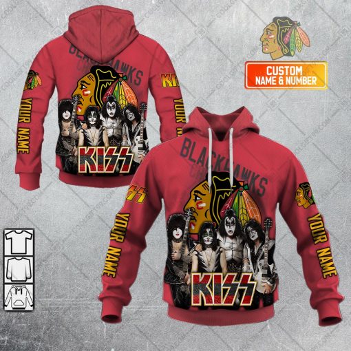 Personalized NHL Chicago Blackhawks KissBand v2 | Hoodie, T Shirt, Zip Hoodie, Sweatshirt