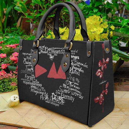 Depeche Mode Heart Text Design V2 Women’s Leather Bag