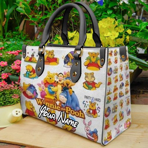 Pooh and Friends V4 Leather Bag | Ladies Leather Handbag