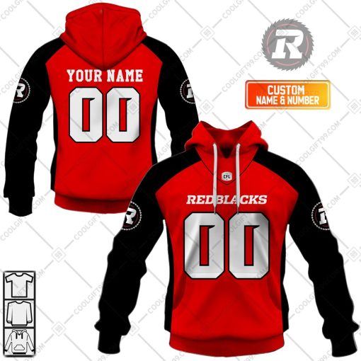 Personalized CFL Ottawa Redblacks ALT Jersey 2023 Style | Hoodie, T Shirt, Zip Hoodie, Sweatshirt