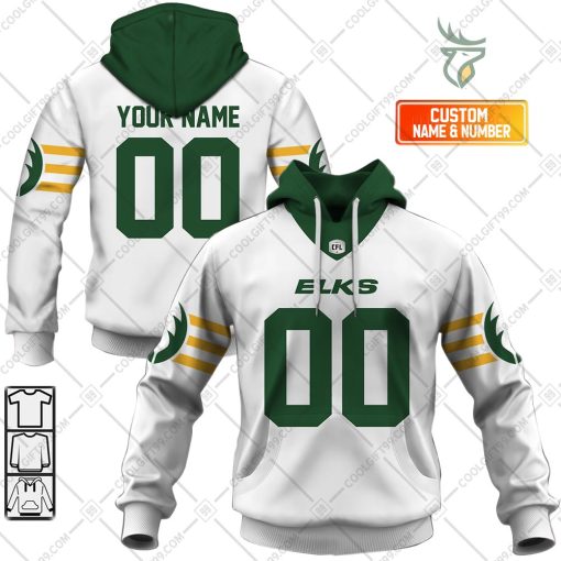 Personalized CFL Edmonton Elks Away Jersey Style | Hoodie, T Shirt, Zip Hoodie, Sweatshirt