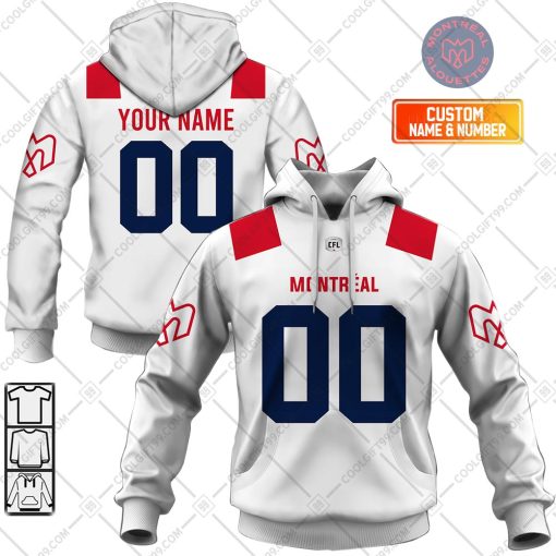 Personalized CFL Montreal Alouettes Away Jersey Style | Hoodie, T Shirt, Zip Hoodie, Sweatshirt