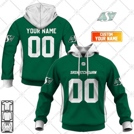 Personalized CFL Saskatchewan Roughriders Home Jersey Style | Hoodie, T Shirt, Zip Hoodie, Sweatshirt