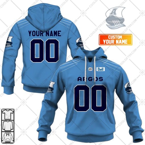 Personalized CFL Toronto Argonauts Home Jersey Style | Hoodie, T Shirt, Zip Hoodie, Sweatshirt