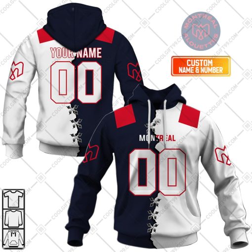Personalized CFL Montreal Alouettes Mix Jersey Style | Hoodie, T Shirt, Zip Hoodie, Sweatshirt